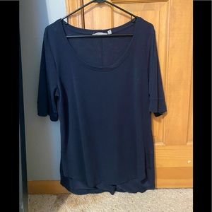 Athleta Breezy scoop neck, navy, size XL